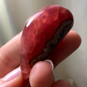 GORGEOUS PERUVIAN GEM RHODOCHROSITE LARGE POLISHED LOVE & COMPASSION CRYSTAL - Picture 1 of 11