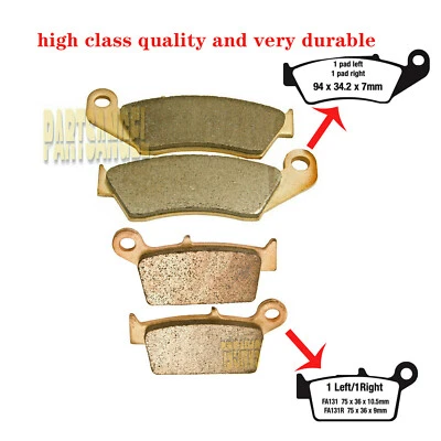 Front Rear Brake Pads For Honda CR125R / CR250R / CR500R & CRF 230 L/CRF 230 M  - Image 1 of 3