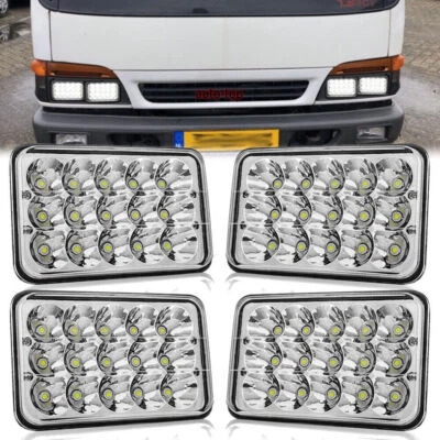 4pc 4x6'' LED Headlights Hi/Lo Sealed Beam Headlamp For Isuzu NQR NPR NPR-HD FTR - Image 1 of 4