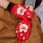 1 Pair Xmas Gloves Elastic Thermal Anti-pilling Stretchy Winter Gloves Thicken