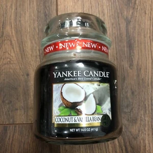 Yankee Candle COCONUT & VANILLA BEAN Small 14.5oz Jar - Unused - Picture 1 of 3