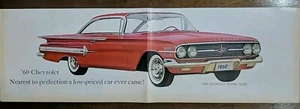 1960 Chevrolet Buyer Guide Magazine Insert.  20 X 7 Inches When Open  - Picture 1 of 4