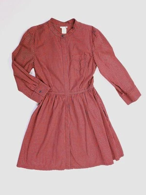 Levi's Red And Navy Blue Plaid Check Cotton Dress Girls Medium Western - Image 1 of 4