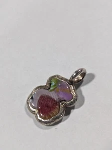 Signed Tous Sterling Silver Murano Glass Colorful Bear Pendant Or Charm - Picture 1 of 7