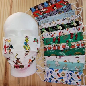 Christmas Character Face Mask| 100% Cotton| Adjustable| Machine Washable-Dryable - Picture 1 of 41