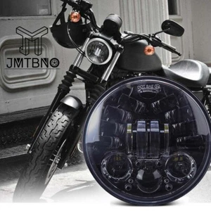 DOT Motorcycle 5-3/4" 5.75 90W LED Headlight Projector W/Turn Signal For Harley - Bild 1 von 11