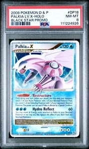 PSA 8 Palkia Lv.X 2008 Diamond & Pearl Black Star Promo DP18 Pokemon Card - Picture 1 of 2