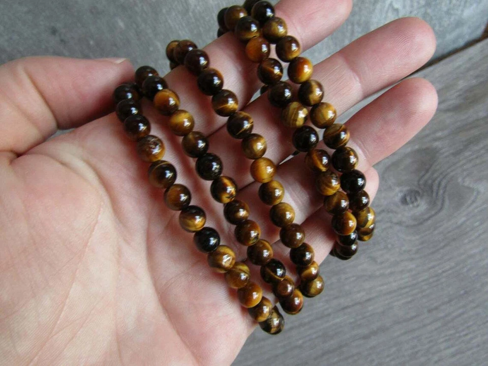 Fashion Tiger Eye Beads 6/8/10/12mm Natural Stone Bracelet for Women Men Jewelry - Image 1 of 4