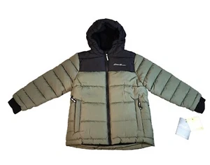 NWT Eddie Bauer Green and Black Puffer Jacket Kids, Multiple Sizes Available! - Picture 1 of 10