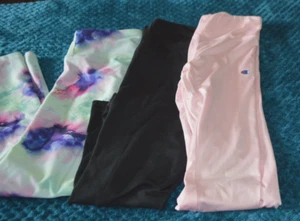 Lot of 3 Pair Girls  size 7 - 8 Champion and DSG leggings - Picture 1 of 4