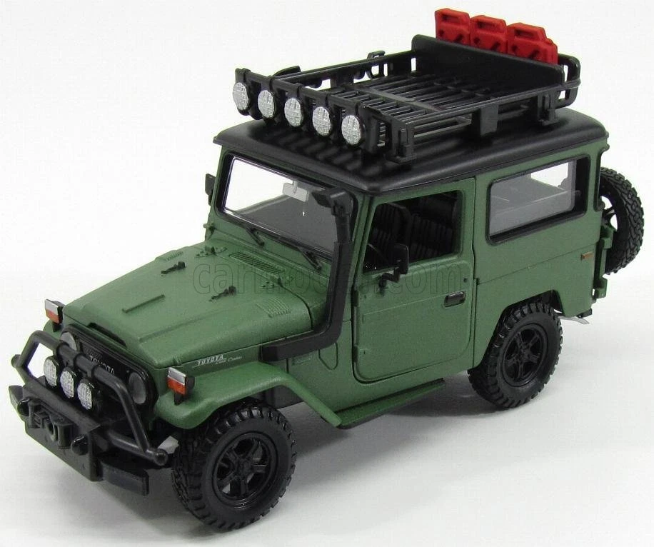 1/24 MOTOR-MAX - TOYOTA - FJ40 LAND CRUISER HARD-TOP CLOSED OFF ROAD 79137GN - Immagine 1 di 1
