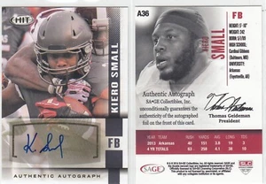 (2) 2014 Kiero Small Sage Hit ROOKIE AUTO Lot #36 - Arkansas Razorbacks RC - Bild 1 von 1