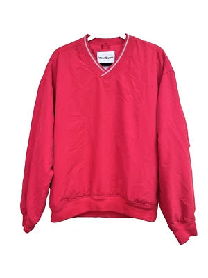 WearGuard Unisex Adult's Size Small Red Pullover V-Neck Long Sleeve Wind Breaker - Image 1 of 4