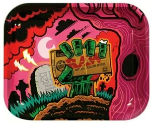 RAW - Zombie Large Metal Rolling Tray - New Design - 13" x 11" x 12"  Halloween  - Picture 1 of 2