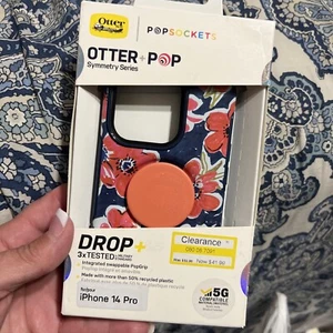 OtterBox + Pop Symmetry Series Case for iPhone 14 Pro, Easy Open Box- Flowerama - Picture 1 of 2