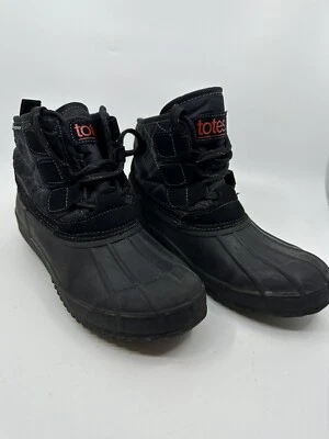 Totes Duck Boots Women's Sz 8M Lace Up Waterproof Black - Image 1 of 4