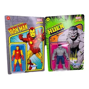 Marvel Legends Retro 3,75" Iron Man & Gray Hulk Actionfiguren Hasbro 2021 - Bild 1 von 3