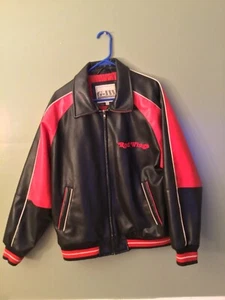 Vintage G-III NHL Detroit Red Wings Leather Jacket Size M - Picture 1 of 10