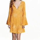 H&M YELLOW MUSTARD VISCOSE BELL DRESS Size 4