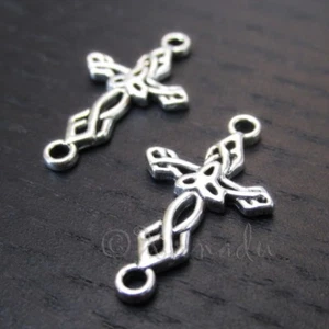 Dijes enchapados en plata envejecida Cruz Celta 22 mm C2630 - 10, 20 o 50 piezas - Imagen 1 de 3