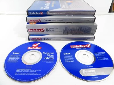 6 Pack TurboTax Deluxe for Win/Mac Federal State Intuit: 05, 06, 08, 09, 10, 13 - Image 1 of 3