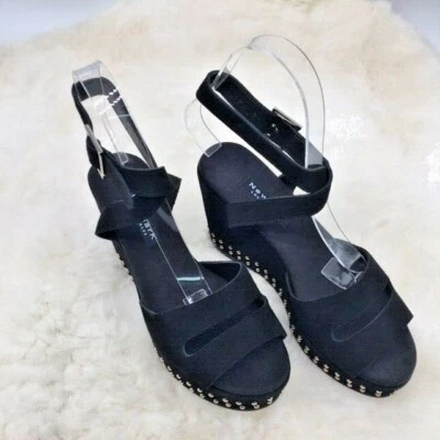 Newbark LA Maggie на танкетке платформе надежном ремень черная замша с заклепками размер 9,5 M $595 - Изображение 1 из 4