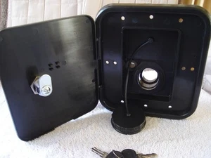 RV trailer GRAVITY WATER FILL hatch with lock VALTERRA black marine motorhome - Bild 1 von 3