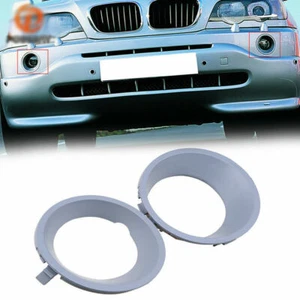 Front Grills Bumper Fog Lights Cover Lamp Frame Trim For BMW X5 E53 2000-2003 - Picture 1 of 7