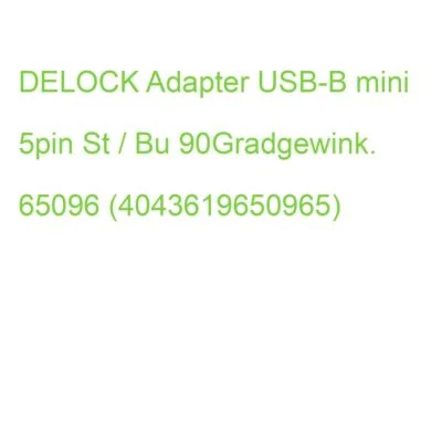 DELOCK Adapter USB-B mini 5pin St / Bu 90Gradgewink. 65096 (4043619650965) - Bild 1 von 2
