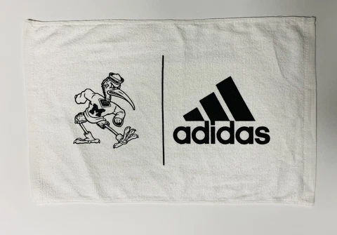Miami Hurricanes Basketball & Football Sports Towel , Official Adidas Game Day Cover