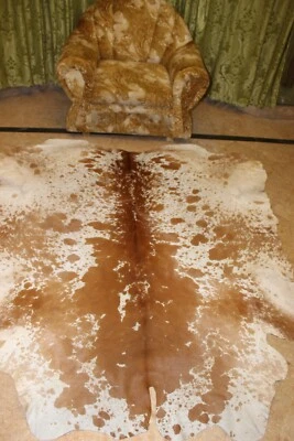 35 Ft Original Cowhide Rug/fur skin, Fully Processed Cow Hide Upholstery Skin