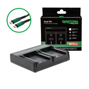 Patona Caricabatterie Caricabatteria Premium Dual PD per Canon LP-E6 USB-C - Foto 1 di 8