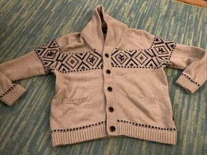 Patagonia Sweater Mens Large Aztec Shawl Collar Recycled Wool Knit Cardigan - Picture 1 of 9