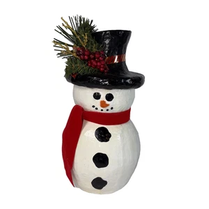Pappmaché Schneemann 9,5 cm groß - Bild 1 von 9