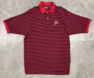 Vintage 90s Iowa State Cyclones Stripes Short Sleeve Polo Shirt Size Large Tall - Bild 1 von 6