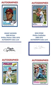 AUTO PHILLIES BASEBALL w/ 28 VINTAGE TOPPS CARD 1971 LUZINSKI RC #439 1968-1970s - Picture 1 of 24