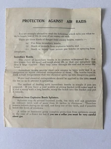Eastney Barracks, Royal Marines. 1938 Protection Against Air Raids Leaflet - Picture 1 of 4