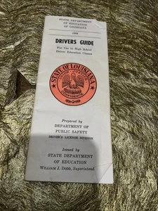 Drivers Guide: State Dept of Education for Louisiana 1968 High School. - Imagen 1 de 6