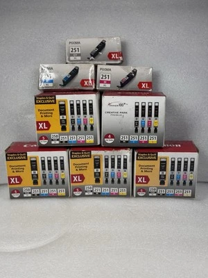 Canon PGI-250XL черные и CLI-251 B/C/M/Y цветные чернильные картриджи - 27 картриджей - Изображение 1 из 4