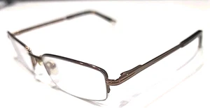Harley Davidson HD418 Brown Metal Half Rim Rectangle Eyeglasses 53-17 145 Read - Picture 1 of 9
