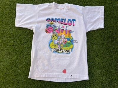 Vintage 90s Camelot Golfland 1994 Anaheim, CA Children's Youth Retro Shirt - Image 1 of 4