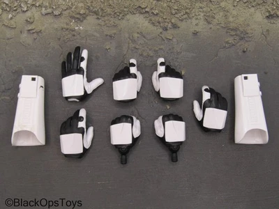 1/6 Scale Toy First Order Stormtrooper - Black & White Gloved Hands w/Gauntlets - Image 1 of 4