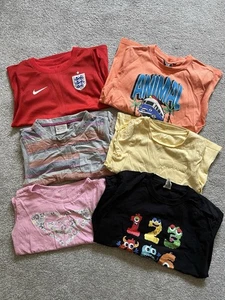 Girls Short Sleeve T-shirt Bundle - Age 5-6 - Weird Fish/Animal/Roxy - Picture 1 of 7