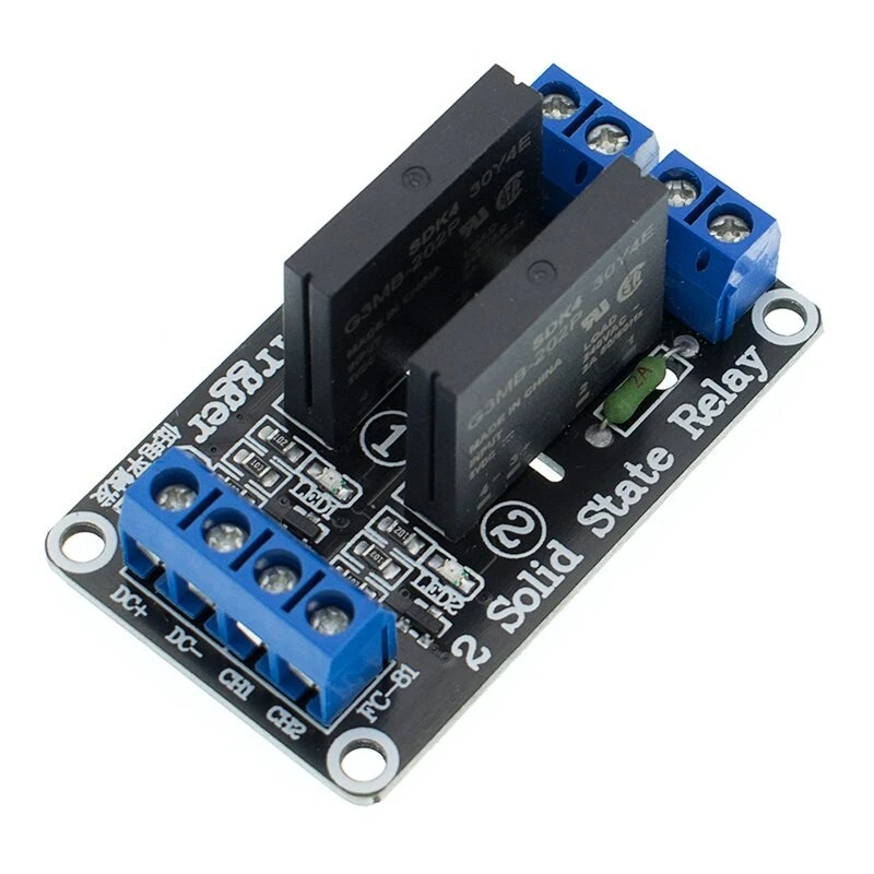 2 Channel SSR Solid State Relay Module For Arduino 5V 2A Low Level - Image 1 of 1