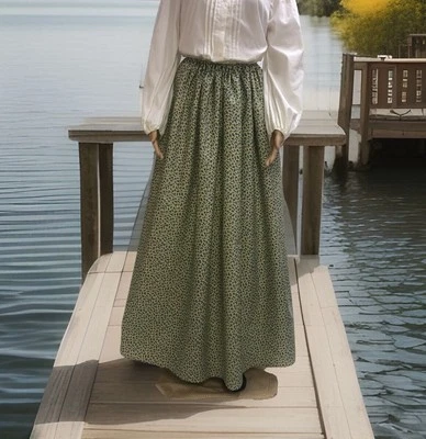 NUEVO Disfraz Guerra Civil, Halloween Western, FALDA PIONERA Calicó Estampado Floral Foto 1 de 4