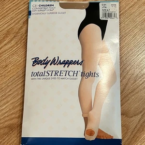 Body Wrappers Total Stretch Convertible Tights Childrens JTN S/M 4-7 - Picture 1 of 4