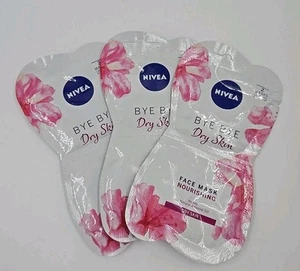 6 x NIVEA Bye Bye Dry Skin Nourishing Face Mask (3 Packs Of 2) - Picture 1 of 3