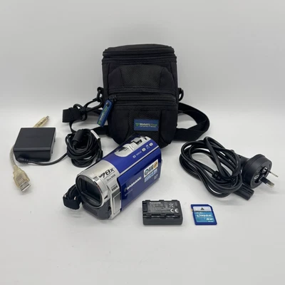 Panasonic SDR-S50 Camcorder 64GB HDD or SD Card Video Camera Blue w/ Accessories - Image 1 of 4