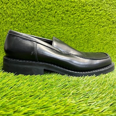 Prada Mens Size 8 Black Casual Classic Leather Slip On Driving Loafers Shoes - Image 1 of 4