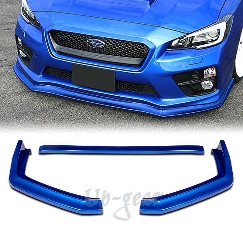 Para Subaru WRX STi 2015-2021 estilo CS, parachoques delantero pintado azul labio de la carrocería 3 piezas Foto 1 de 4